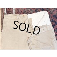 デッドストック 【40's】【ビンテージ】U.S.ARMY【米軍実物】M-45【45カーキ】４５カーキ【チノパンツ】ダブルステッチ【片玉縁】【３４Ｘ３３】 