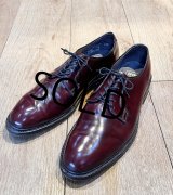 【デッドストック】USA製【ビンテージ】【ボストニアン】【BOSTONIAN IRON AGE】スチールトゥ入り【ブラウン】プレーントゥシューズ【レザーシューズ】【US9 D/B】【27cm程度】 