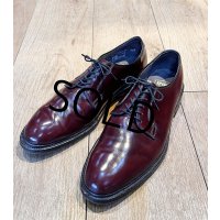 【デッドストック】USA製【ビンテージ】【ボストニアン】【BOSTONIAN IRON AGE】スチールトゥ入り【ブラウン】プレーントゥシューズ【レザーシューズ】【US9 D/B】【27cm程度】 