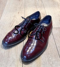 【デッドストック】USA製【ビンテージ】【ボストニアン】【BOSTONIAN IRON AGE】スチールトゥ入り【ブラウン】プレーントゥシューズ【レザーシューズ】【US9 D/B】【27cm程度】 