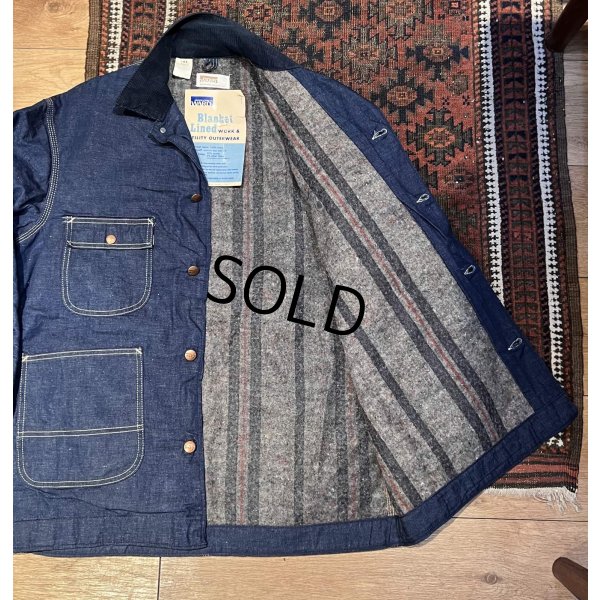 画像4: デッドストック【ビンテージ】【Montgomery Ward】モンゴメリワード【裏地ブランケット付き】【デニムカバーオール】【US44】 