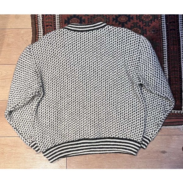 画像3: 80’s ノルウェー製【L.L.Bean】【ＬＬビーン】【バーズアイ】【白×黒】【ウールニットセーター】【サイズＬ】 