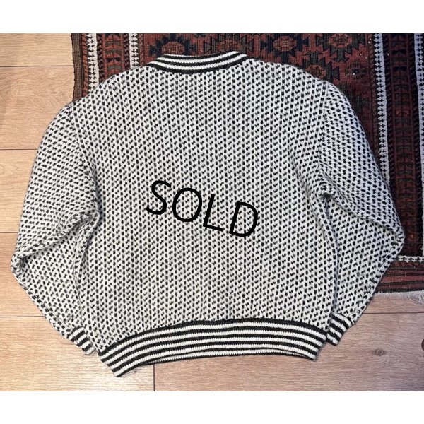 画像3: 80’s ノルウェー製【L.L.Bean】【ＬＬビーン】【バーズアイ】【白×黒】【ウールニットセーター】【サイズＬ】 