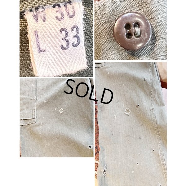 画像3: 【40s】【ビンテージ】米軍実物【U.S.ARMY】【M-43】【HBTパンツ】【フィールドパンツ】【30ｘ33】 