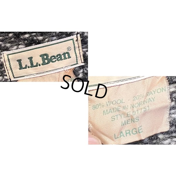画像2: 80’s ノルウェー製【L.L.Bean】【ＬＬビーン】【バーズアイ】【白×黒】【ウールニットセーター】【サイズＬ】 