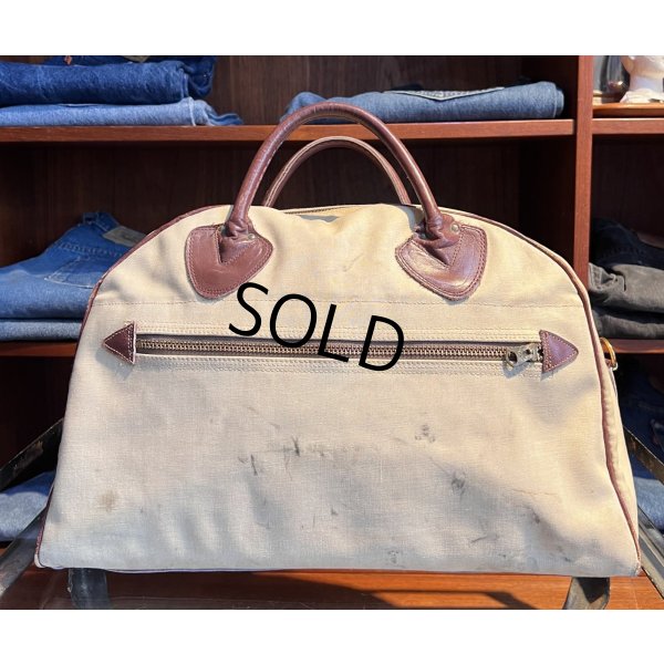 画像1: 70's~【ビンテージ】【L.L.Bean】エルエルビーン【筆記体タグ】【ボストンバッグ】ハンドルレザー 