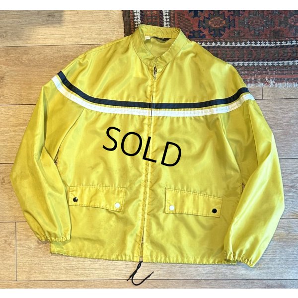 画像1: 【ビンテージ】【SEARS】【シアーズ】【マスタード】【ナイロン】【ジップアップブルゾン】【サイズL】 
