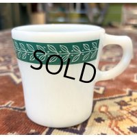 アンティーク【PYREX】パイレックス【オールドパイレックス】【グリーンローレル】ミルクマグ【マグカップ】