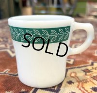 アンティーク【PYREX】パイレックス【オールドパイレックス】【グリーンローレル】ミルクマグ【マグカップ】
