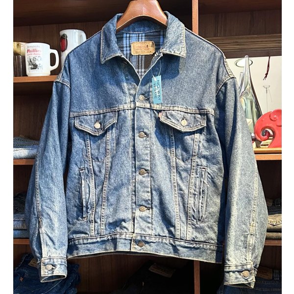 画像1: 90’s【USA製】ビンテージ【LEVI'S】【リーバイス】【70417-9318】【裏地青チェック】【デニムジャケット】【サイズＭ】 