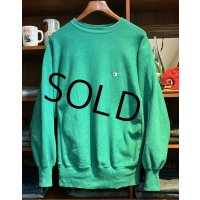 90's【USA製】ビンテージ【champion】【チャンピオン】【リバースウィーブ】【エメラルドグリーン】【無地】【スウェット】【サイズXL】 