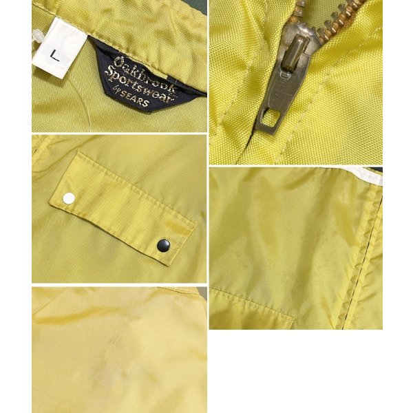 画像2: 【ビンテージ】【SEARS】【シアーズ】【マスタード】【ナイロン】【ジップアップブルゾン】【サイズL】 