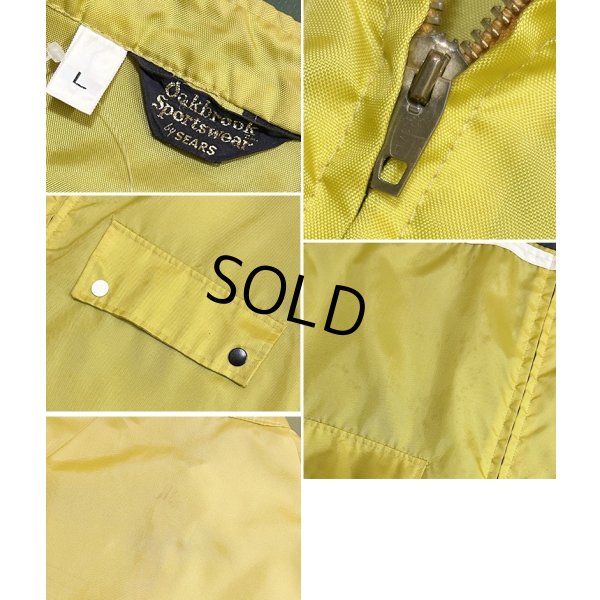 画像2: 【ビンテージ】【SEARS】【シアーズ】【マスタード】【ナイロン】【ジップアップブルゾン】【サイズL】 