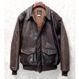 画像3: ~90's【USA製】ビンテージ【AVIREX】アヴィレックス【ブラウン】【A-2タイプ】【レザージャケット】XL程度【US48】<br> (3)