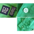 画像2: 90’ｓ【ビンテージ】【オールドギャップ】【GAP】【緑】無地【コットンシャツ】【サイズＳ】<br> (2)