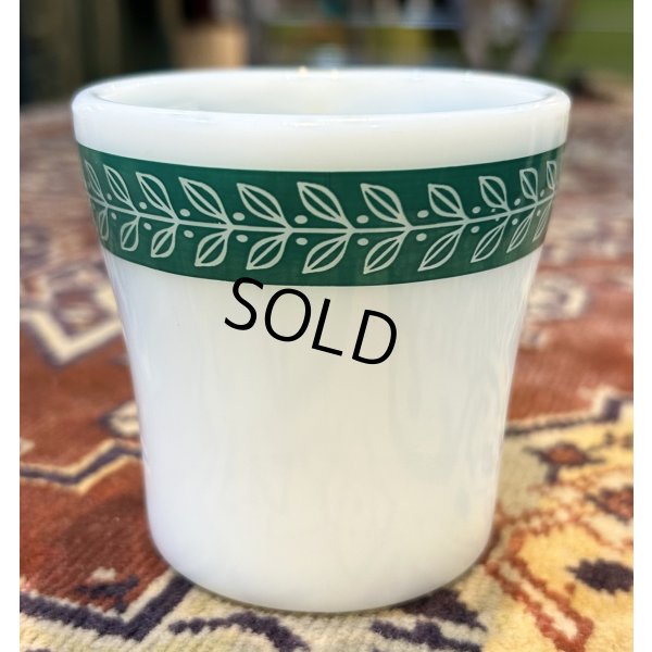 画像4: アンティーク【PYREX】パイレックス【オールドパイレックス】【グリーンローレル】ミルクマグ【マグカップ】