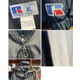 画像2:  【ビンテージ】【RUSSELL】ラッセル フリース裏地 フード付き【黒】ナイロン フルジップジャケット【サイズXL】<br> (2)