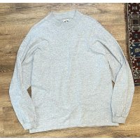 USA製　ビンテージ【コットンデラックス】【杢グレー】【モックネックロンT】【サイズXL】 