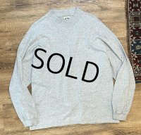 USA製　ビンテージ【コットンデラックス】【杢グレー】【モックネックロンT】【サイズXL】 