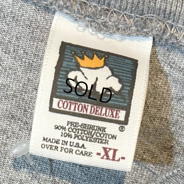 画像2: USA製　ビンテージ【コットンデラックス】【杢グレー】【モックネックロンT】【サイズXL】 