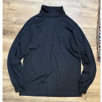 90'ｓ【L.L.Bean】LLビーン ビンテージ【黒】無地【タートルネックロンT】【サイズXL】 