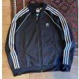 画像1: 【ビンテージ】【アディダス】adidas【黒×白ライン】ジャージ【トラックジャケット】【トラックジャージ】【サイズM】<br> (1)
