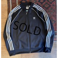 【ビンテージ】【アディダス】adidas【黒×白ライン】ジャージ【トラックジャケット】【トラックジャージ】【サイズM】 