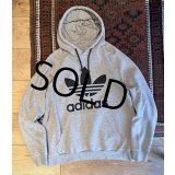 【ビンテージ】【アディダス】adidas【トレフォイルロゴ】【グレー】パーカー【サイズL】 