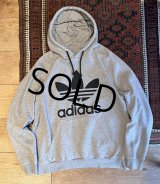 【ビンテージ】【アディダス】adidas【トレフォイルロゴ】【グレー】パーカー【サイズL】 