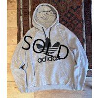 【ビンテージ】【アディダス】adidas【トレフォイルロゴ】【グレー】パーカー【サイズL】 