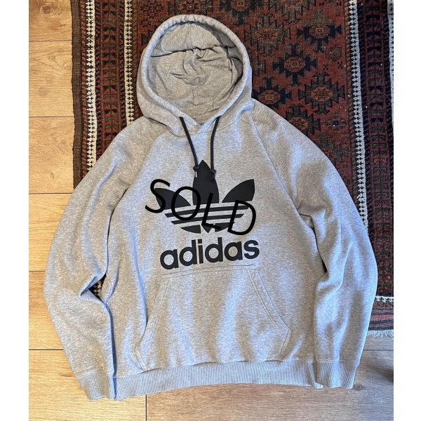 画像1: 【ビンテージ】【アディダス】adidas【トレフォイルロゴ】【グレー】パーカー【サイズL】 