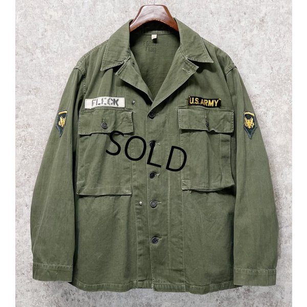 画像1: 40's【ビンテージ】【米軍実物】U.S.ARMY【M-43】FLECK 【HBT】【13スターボタン】【ジャケット】ユーティリティシャツ【US38R】 