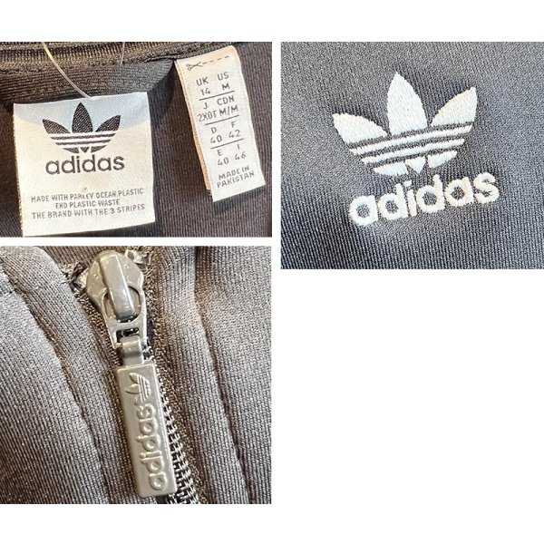 画像2: 【ビンテージ】【アディダス】adidas【黒×白ライン】ジャージ【トラックジャケット】【トラックジャージ】【サイズM】 