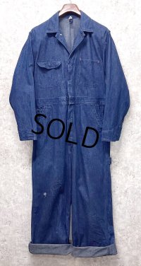 60's USA製【ビンテージ】【POWER HOUSE】パワーハウス デニム【つなぎ】【オールインワン】【40R】