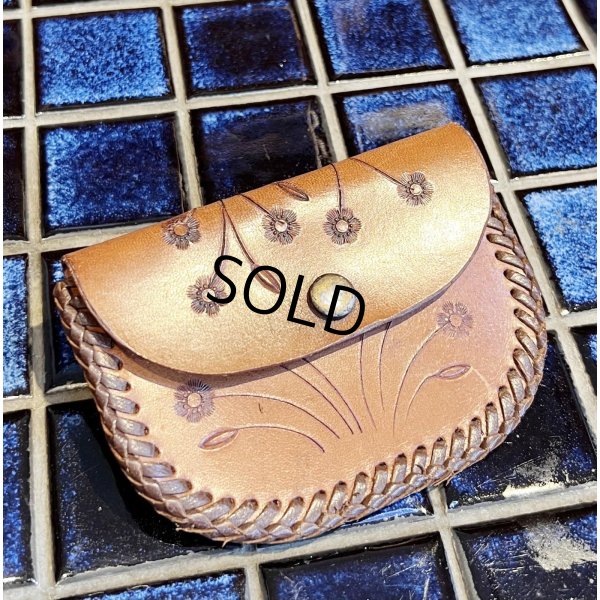 画像1: 【オールレザー】【花柄】【財布】【コインケース】【ポーチ】 