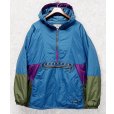 画像1: 〜90's【USA製】ビンテージ【L.L.Bean】【LLビーン】エメラルドグリーン×紫×カーキ【チロリアン】シンサレート【アノラックパーカー】【サイズM】<br> (1)