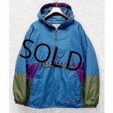 〜90's【USA製】ビンテージ【L.L.Bean】【ＬＬビーン】エメラルドグリーン×紫×カーキ【チロリアン】シンサレート【アノラックパーカー】【サイズM】 