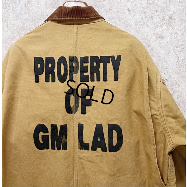 画像4: 〜90's USA製【ビンテージ】【Carhartt】【カーハート】バックプリント付き【ブランケット裏地付き】【キャメル】ダック地 【ミシガンチョアコート】【ダックジャケット】54TALL 