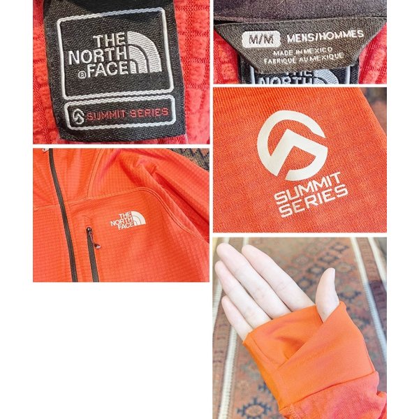 画像2: ビンテージ【未使用】【ノースフェイス】【the north face】サミット【赤】ポーラテックパーカー【フルジップパーカー】【サイズM】 