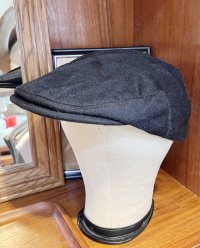 USA製【ビンテージ】【黒】カシミア【ハンチングキャップ】ハンチング帽【サイズXL】５4.５cm程度 