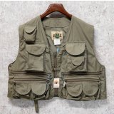 【デッドストック】〜80’ｓ USA製【ビンテージ】【Ideal】アイディール 【カーキ】【フィッシングべスト】サイズXL 