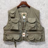 【デッドストック】〜80’ｓ USA製【ビンテージ】【Ideal】アイディール 【カーキ】【フィッシングべスト】サイズXL 