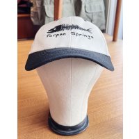 【デッドストック】【ビンテージ】【Tarpon Springs】ターポンスプリングス 白ｘ黒 2トーン【コットンキャップ】 