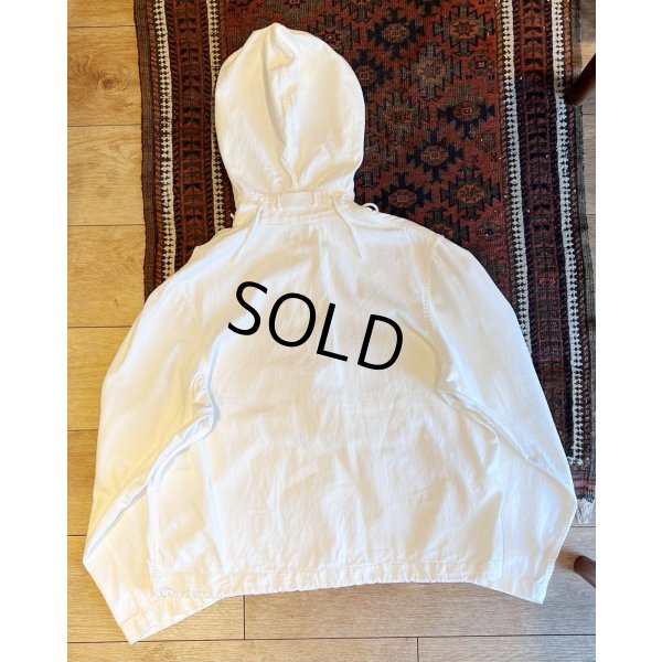 画像3: 40's ビンテージ【U.S.NAVY】米軍実物【白】ガンナースモック【プルオーバー】パーカー【サルベージパーカー】【サイズS】 