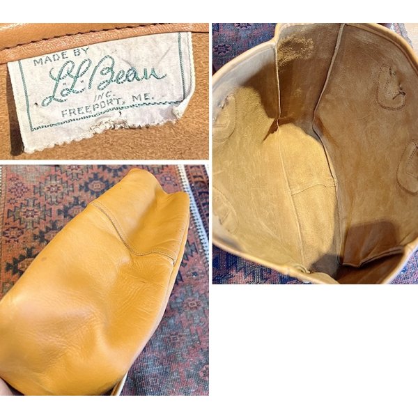画像2: 程度良好 60’s~【ビンテージ】筆記体タグ L.L.bean【L.L.ビーン】【オールレザー】【レザーハンドル】トートバッグ ビーントート