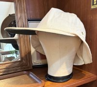 【デッドストック】【ビンテージ】【生成り】サンシェード付き【ロングビルキャップ】