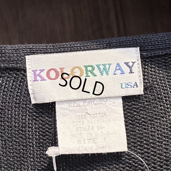 画像2: 90's〜【USA製】ビンテージ【KOLORWAY】【動物】アニマル柄 ハンドペイント【Vネック】コットンセーター【サイズL】 