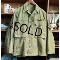 40's【ビンテージ】【米軍実物】U.S.ARMY【M-43】【HBT】【13スターボタン】【ジャケット】ユーティリティシャツ【US38R】 