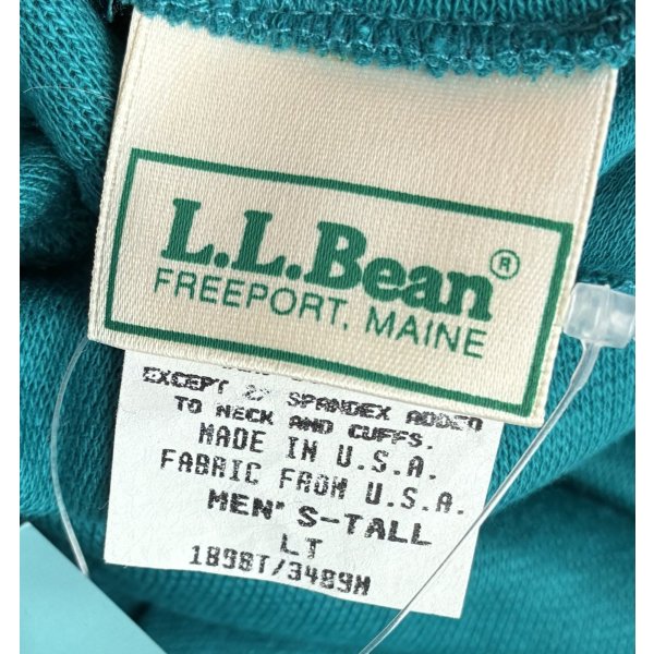 画像2: デッドストック 90's USA製【L.L.Bean】LLビーン ビンテージ【ターコイズ】無地【タートルネックロンT】【サイズL-TALL】