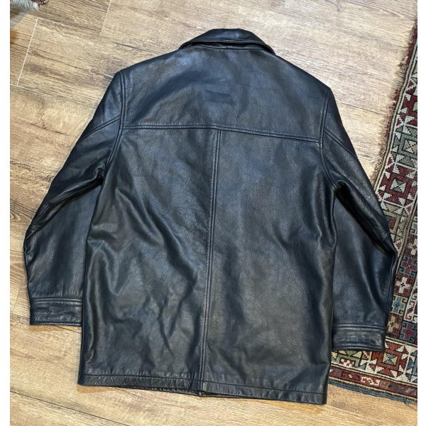 画像3: 【ビンテージ】オールドギャップ【GAP】【ギャップ】【ブラック】カーコート【レザージャケット】【サイズM】 